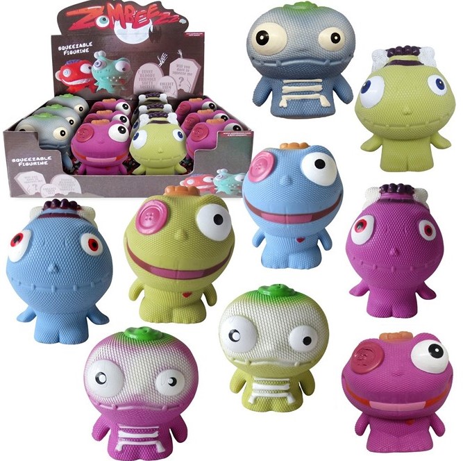 ZOMBEEZZ SQUEEZY FIGUR SORTERAD I DISPLAYEN 10CM