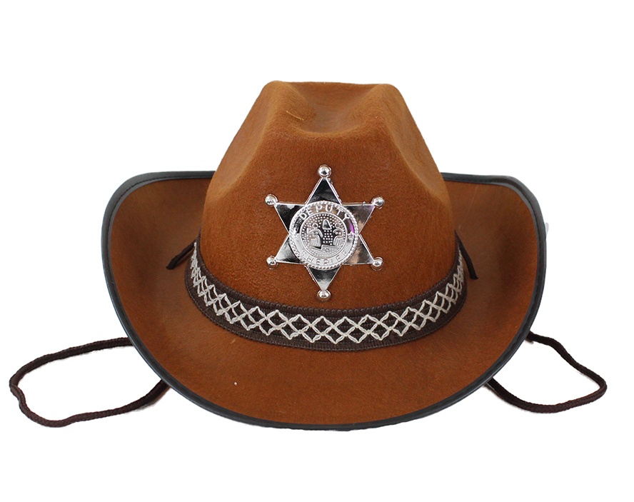 Cowboyhatt för barn brun