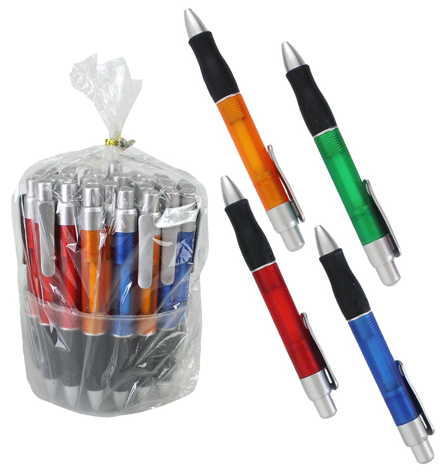 Kulspetspenna med påfyllning med stor kapacitet, 4-faldig sorterad - ca 13,5cm