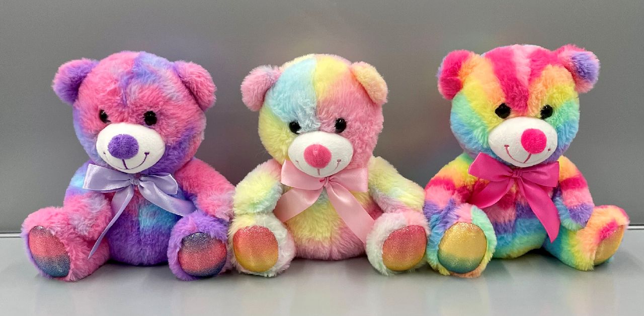 Flerfärgad Björn Plysch