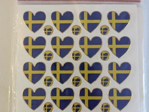 Klistermärken Hjärtan Sverige
