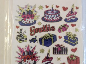 Klistermärken Födelsedag