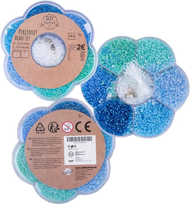 Gör-det-själv handgjort pärlset Blomma 10,5 cm (Förpris 2 euro)