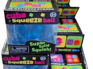 Squishy Kub Snöflinga Glitter Blå