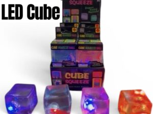 Squishy LED-kub - 12 st
