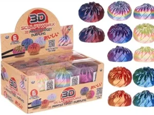 3D-printade dumplings 8 cm 6 blandade